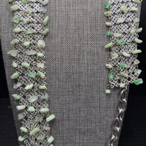 73. Source-unknown Women's Silver and Green Belt